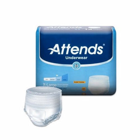 Attends, Unisex Adult Absorbent Underwear Pull On with Tear Away Seams X-Large, Count of 1