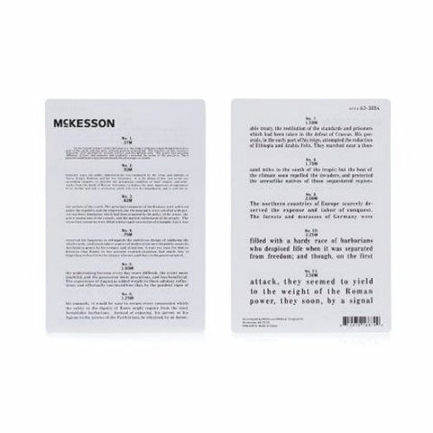 Eye Test Chart McKesson 12 Inch Jaeger 5 Bags by McKesson