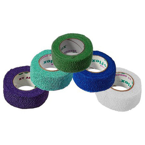 Andover Coated Products, Cohesive Bandage CoFlex  NL 1 Inch X 5 Yard Standard Compression Self-adherent Closure Teal / Blue /, Count of 30 Andover Coated Products