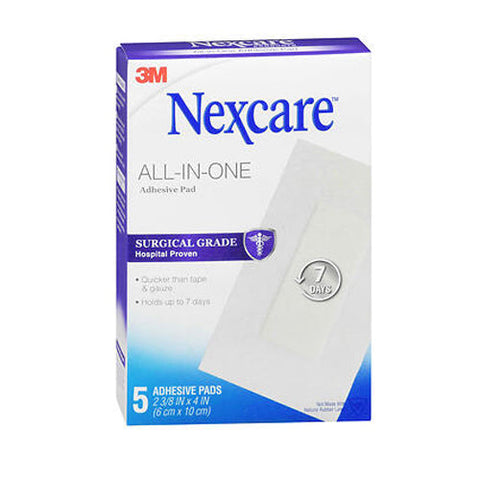 Nexcare, All In One Adhesive Pads 2.375 X 4 In, 5 count Nexcare