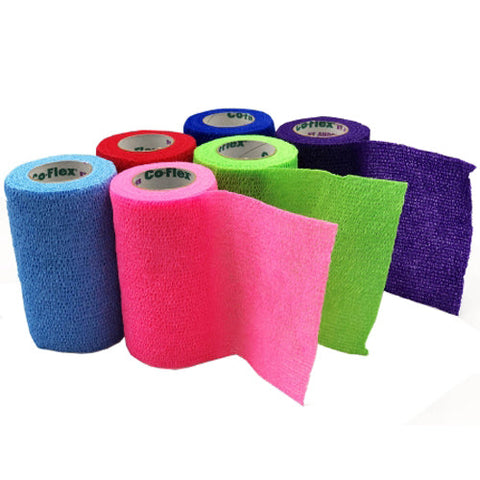 Andover Coated Products, Cohesive Bandage Co-Flex Â·Med 3 Inch X 5 Yard Standard Compression Self-adherent Closure Neon Pink /, Count of 24 Andover Coated Products