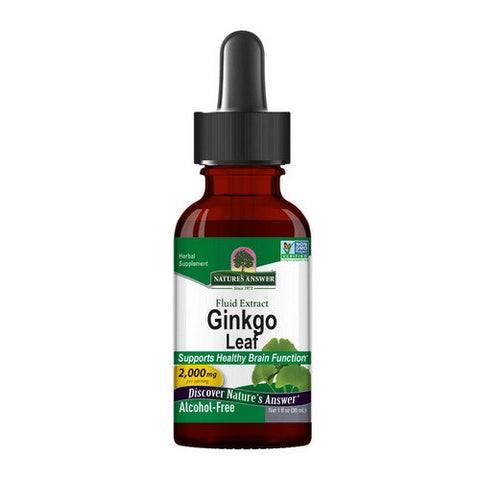 Nature's Answer, Ginkgo Leaf Fluid Extract Alcohol-Free, 2000 Mg, 1 Oz Nature's Answer