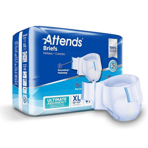 Attends, Advanced Brief  Unisex Adult Incontinence X-Large Disposable Heavy Absorbency, Case Of 3 Attends