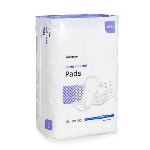 McKesson, Bladder Control Pad 14 Inch Length Heavy Absorbency Polymer Core PADHV, Count of 1