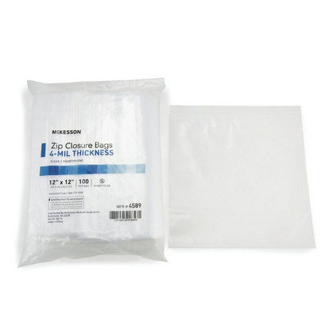 McKesson, Zip Closure Bag McKesson 12 X 12 Inch Polyethylene Clear, Case Of 10 McKesson