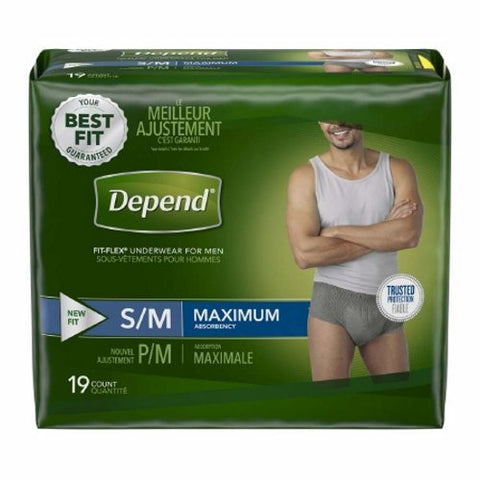 Male Adult Absorbent Underwear Small / Medium 19 Count by Kimberly Clark