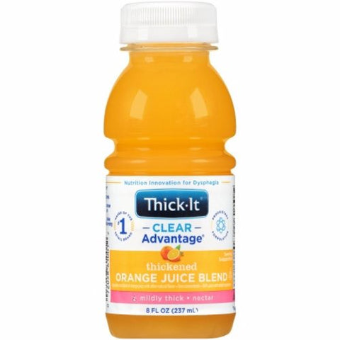 Kent Precision Foods, Thickened Beverage Thick-It  Clear Advantage  8 oz. Container Bottle Orange Flavor Ready to Use Nect, Count of 24 Kent Precision Foods