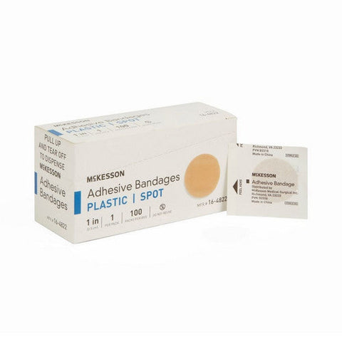 McKesson, Adhesive Spot Bandage 1 Inch Plastic Round Kid Design 16-4832-17, Case Of 24 McKesson