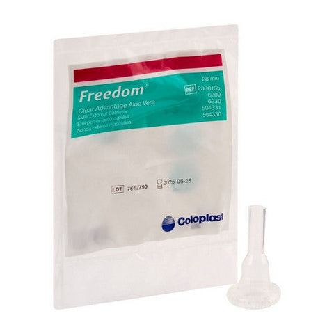 Coloplast, Male External Catheter Freedom Clear Advantage Self Adhesive Strip Silicone Medium, 1 Each Coloplast