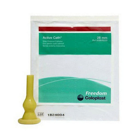 Coloplast, Male External Catheter Active Cath  Self-Adhesive Strip Latex Medium, Count of 1 Coloplast