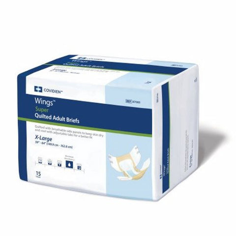 Unisex Adult Incontinence Brief Wings Super Tab Closure X-Large Disposable Heavy Absorbency Count of 60 by Cardinal
