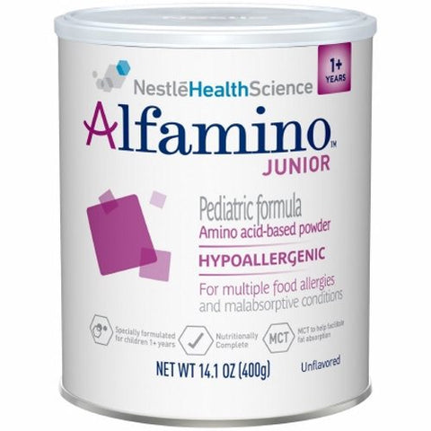 Nestle Healthcare Nutrition, Amino Acid Based Pediatric Formula Alfamino Junior Unflavored 14.1 oz. Can Powder, Count of 6 Nestle Healthcare Nutrition