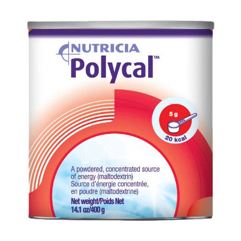 Nutricia North America, Oral Supplement PolyCal Unflavored 400 Gram Container Canister Powder, Count of 12 Nutricia North America