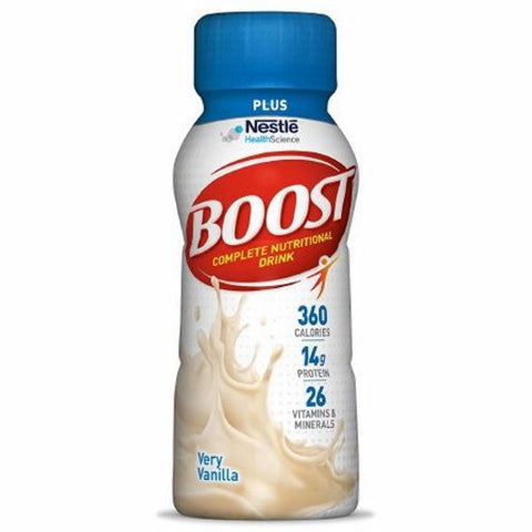 Nestle Healthcare Nutrition, Boost Plus Complete Nutritional Drink Very Vanilla, 8 Oz (Case Of 6) Nestle Healthcare Nutrition