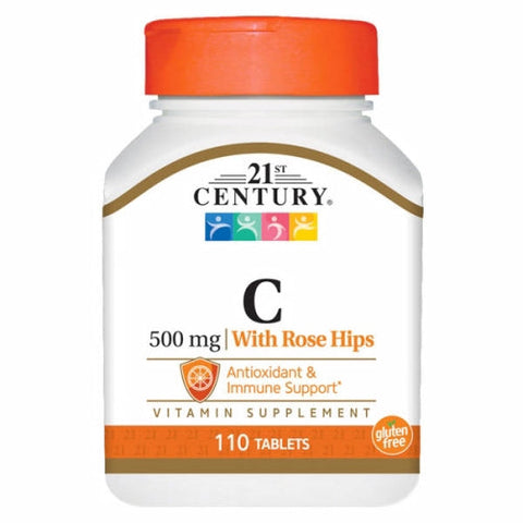 21st Century, Vitamin C Rose Hips, 500mg, 110 Tabs 21st Century