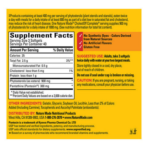 Nature Made, Cholestoff Complete, 120 Softgels