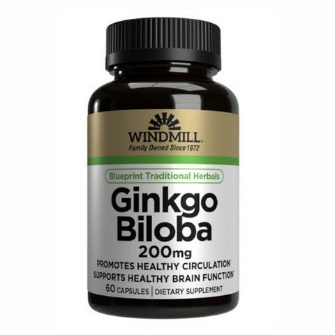 Windmill Health, Ginkgo Biloba, 200 mg, 60 Caps Windmill Health