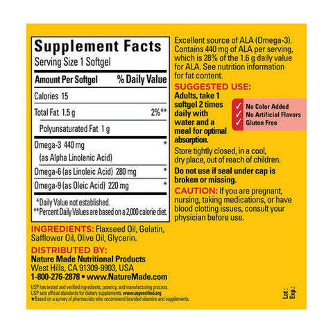 Nature Made, Triple Omega 3-6-9, 150 Liquid Softgels Nature Made