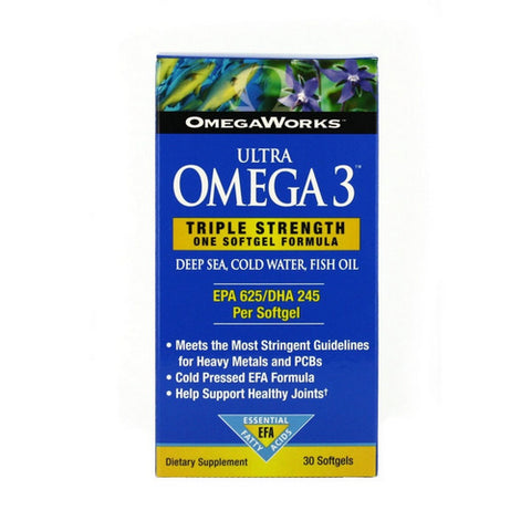 Ultra Omega 3 Triple Strength 30 Softgels by OmegaWorks