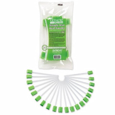 Sage, Oral Swab Plus Sodium Bicarbonate Foam Tip, Pack Of 20