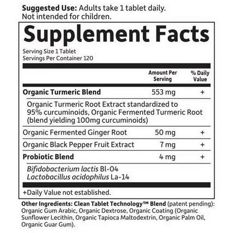 Garden of Life, Organics Extra Strength Turmeric Inflammatory Response, 120 Vegan Tabs