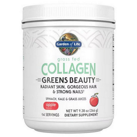Garden of Life, Collagen Greens Beauty Powder, Apple, 266 Grams Garden of Life
