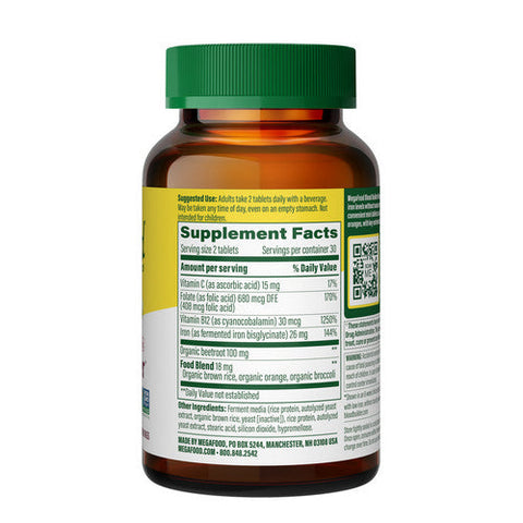 MegaFood, Blood Builder Iron Minis, 60 Tabs MegaFood