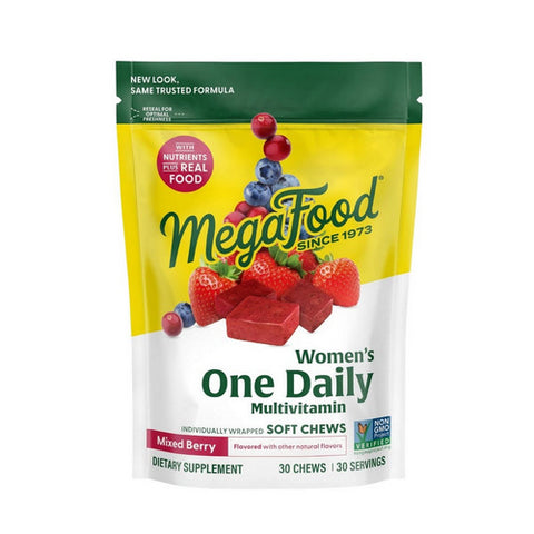 MegaFood, Women'S One Daily Multivitamin Mixed Berry Flavor, 30 Soft Chews MegaFood