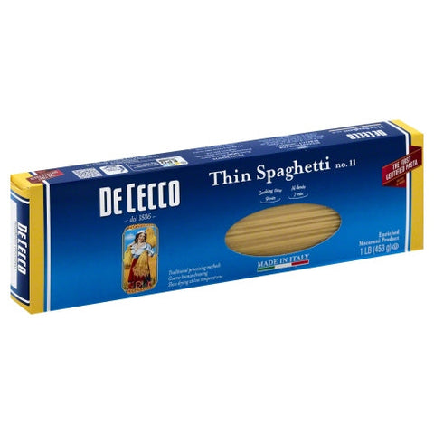 De Cecco, Pasta Spaghetti Thin, Case of 20 X 16 Oz De Cecco