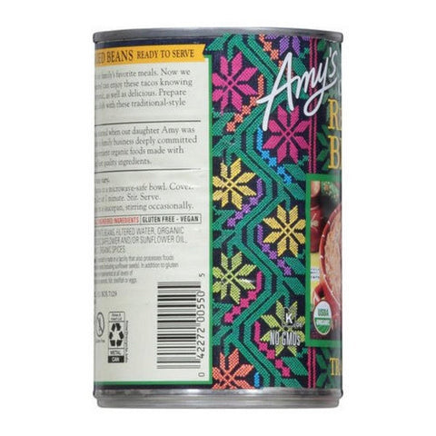 Amys, Organic Vegetarian Refried Beans Traditional, 15.4 Oz(Case Of 12) Amys