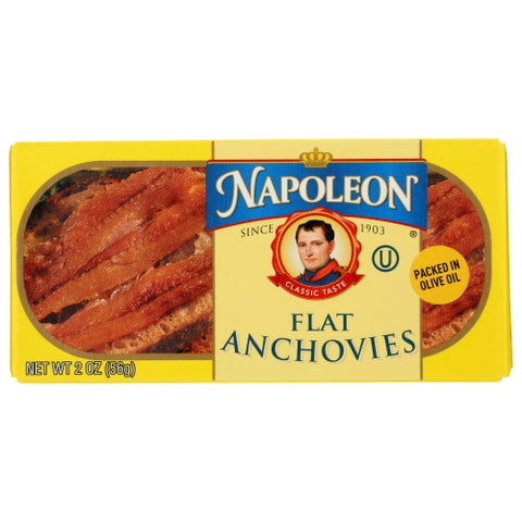 Flat Anchovies In Olive Oil 2 Oz(Case Of 25) by Napoleon Co