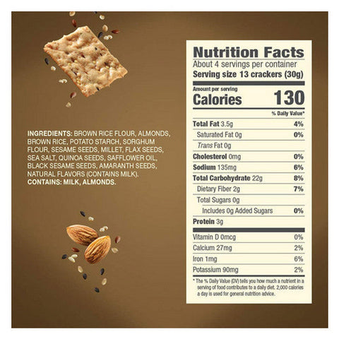 Blue Diamond, Cracker Snacks Multi-Seeds, 4.25 Oz(Case Of 12)