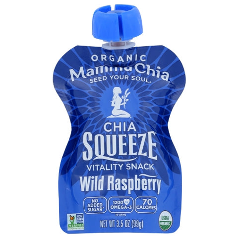 Mamma Chia, Organic Chia Squeeze Wild Raspberry, 3.5 Oz(Case Of 8) Mamma Chia
