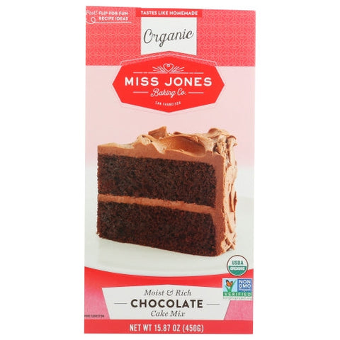 Miss Jones Baking Co, Organic Cake Mix Chocolate, 15.87 Oz(Case Of 6) Miss Jones Baking Co