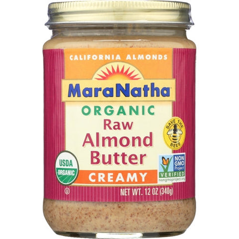 Maranatha, Nut Bttr Almnd Raw Org, 12 Oz(Case Of 6)