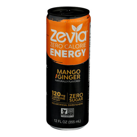Zevia, Zero Calorie Energy Drink Mango/Ginger, 12 Oz(Case Of 12) Zevia