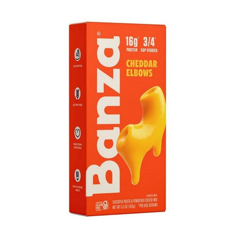 Banza, Mac And Cheddar Cheese Chickpea Pasta, 5.5 Oz(Case Of 6)