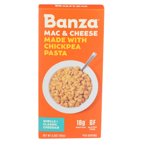 Banza, Chickpea Pasta Mac And Cheese Shells And Classic Cheddar, 5.5 Oz(Case Of 6)