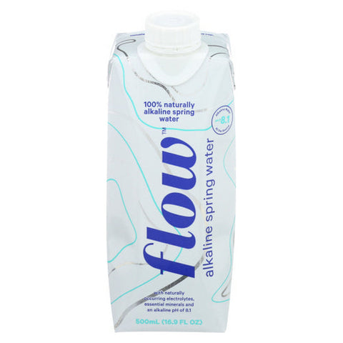 Flow Water, Spring Water  Natural Alkaline, Case of 12 X 16.9 Oz Flow Water