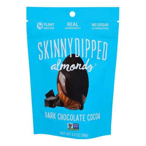 Skinny Dipped, Skinny Dipped Dark Chocolate Cocoa Almonds, 3.5 Oz(Case Of 10) Skinny Dipped