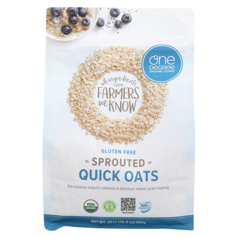One Degree, Oats Quick Sprouted, 24 Oz(Case Of 4) One Degree