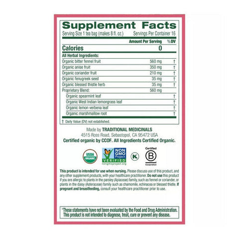 Traditional Medicinals, Mother's Milk Tea, 16 Bags Traditional Medicinals