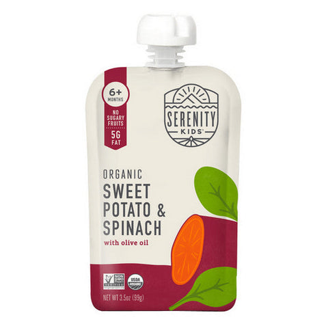 Serenity Kids, Pouch Sweet Pot Spinach, Case of 6 X 3.5 Oz Serenity Kids
