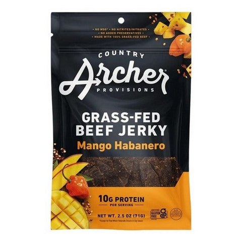 Country Archer, Jerky Beef Mango Habanero, 2.5 Oz(Case Of 12) Country Archer