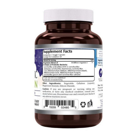 Amazing Nutrition, Amazing Flora Probiotic 10 Strains 10 Billion, 60 Veg Caps Amazing Nutrition