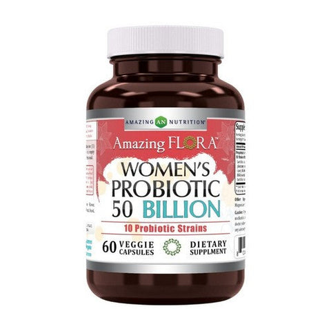 Amazing Nutrition, Amazing Flora Women's Probiotic, 50 Billion & 10 Strains, 50 Billion & 10 Strains Amazing Nutrition