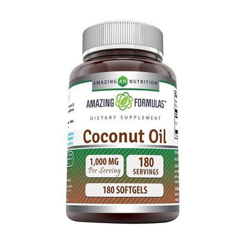 Amazing Nutrition, Amazing Formulas Coconut Oil, 1000 mg, 180 Softgels Amazing Nutrition