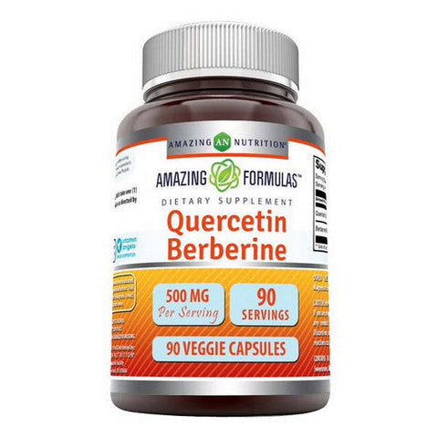 Amazing Nutrition, Amazing Formulas Berberine & Quercetin, 250 mg/250 mg, 90 Veg Caps Amazing Nutrition