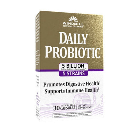Windmill Health, Probiotic Daily CFU, 5 Billion, 30 Caps Windmill Health