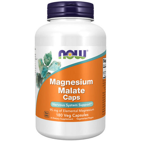 Now Foods, Magnesium Malate, 180 Veg Caps Now Foods